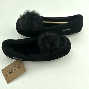 NWT BEARPAW slippers size W 10 black